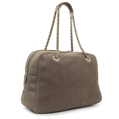 Exclusive Gucci Grey Vitello Range Medium Soho Bowler — Side View