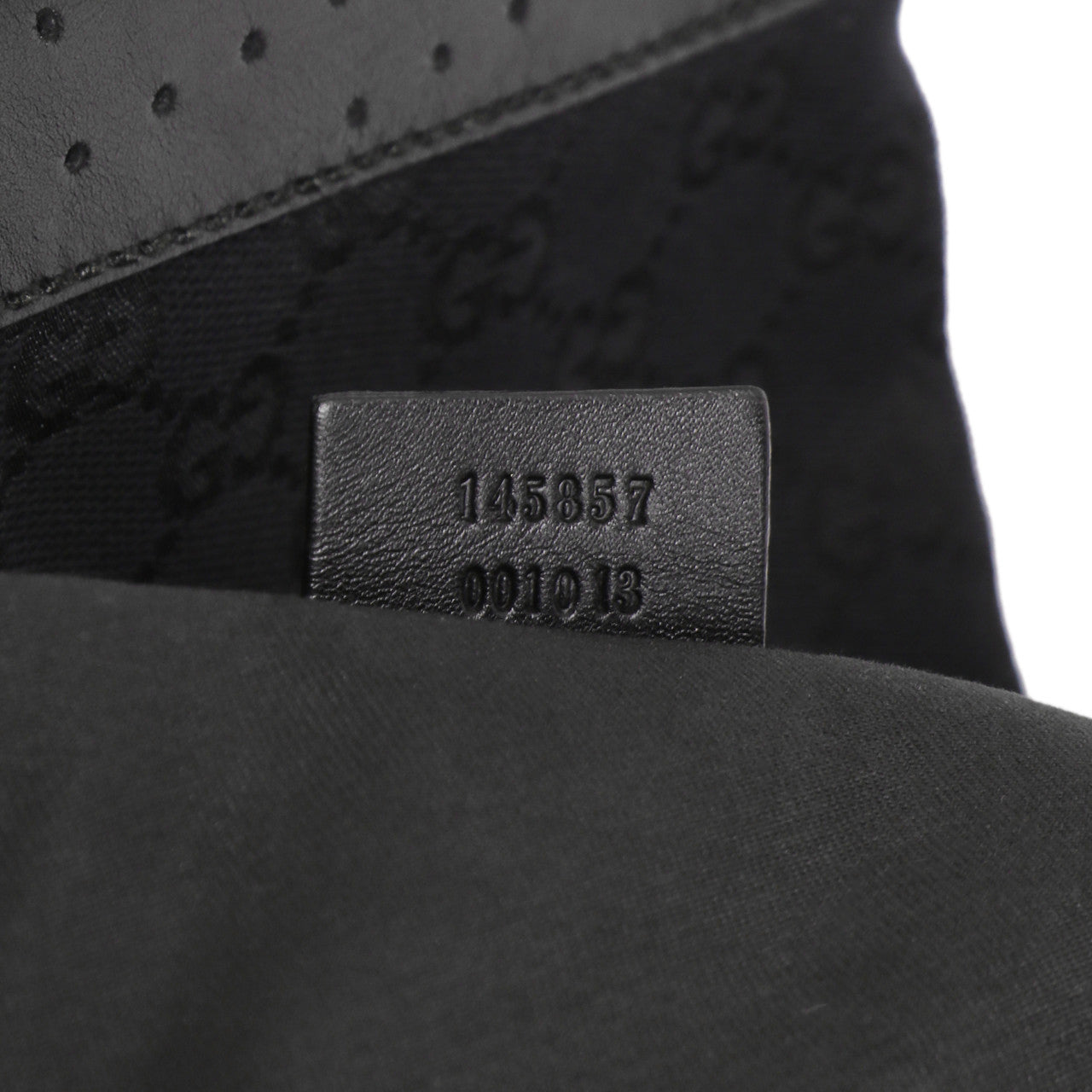 Exclusive Gucci Black Monogram Perforated Flat Messenger — Alternate View 9