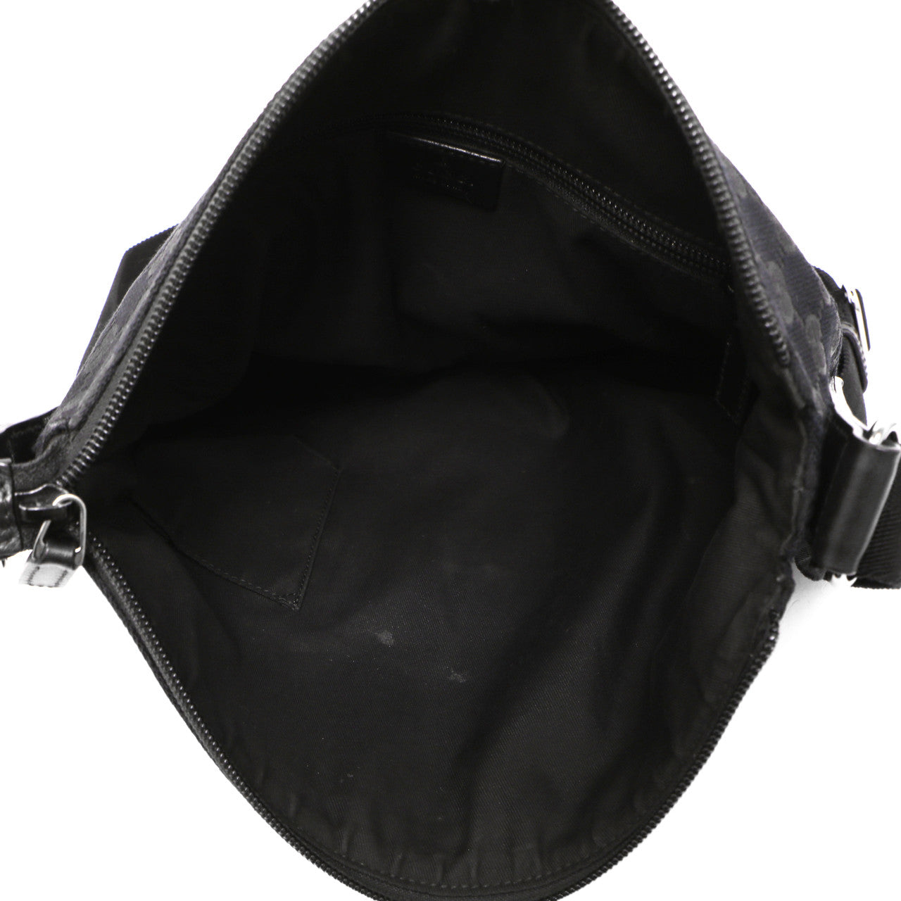 Exclusive Gucci Black Monogram Perforated Flat Messenger — Alternate View 7