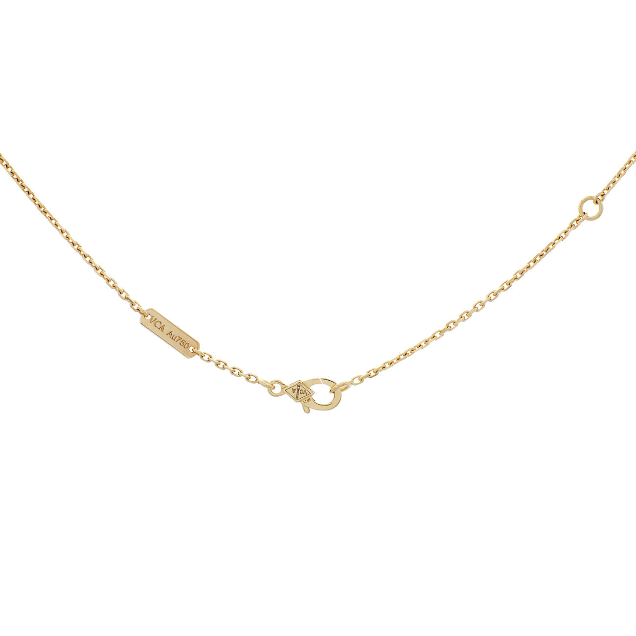 Exclusive Van Cleef & Arpels 18K Yellow Gold & Onyx Vintage Alhambra Pendant — Side View