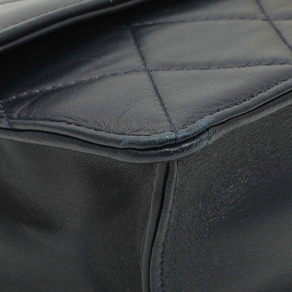 Exclusive Chanel Navy Quilted Lambskin Large Golden Class Flap — Top View