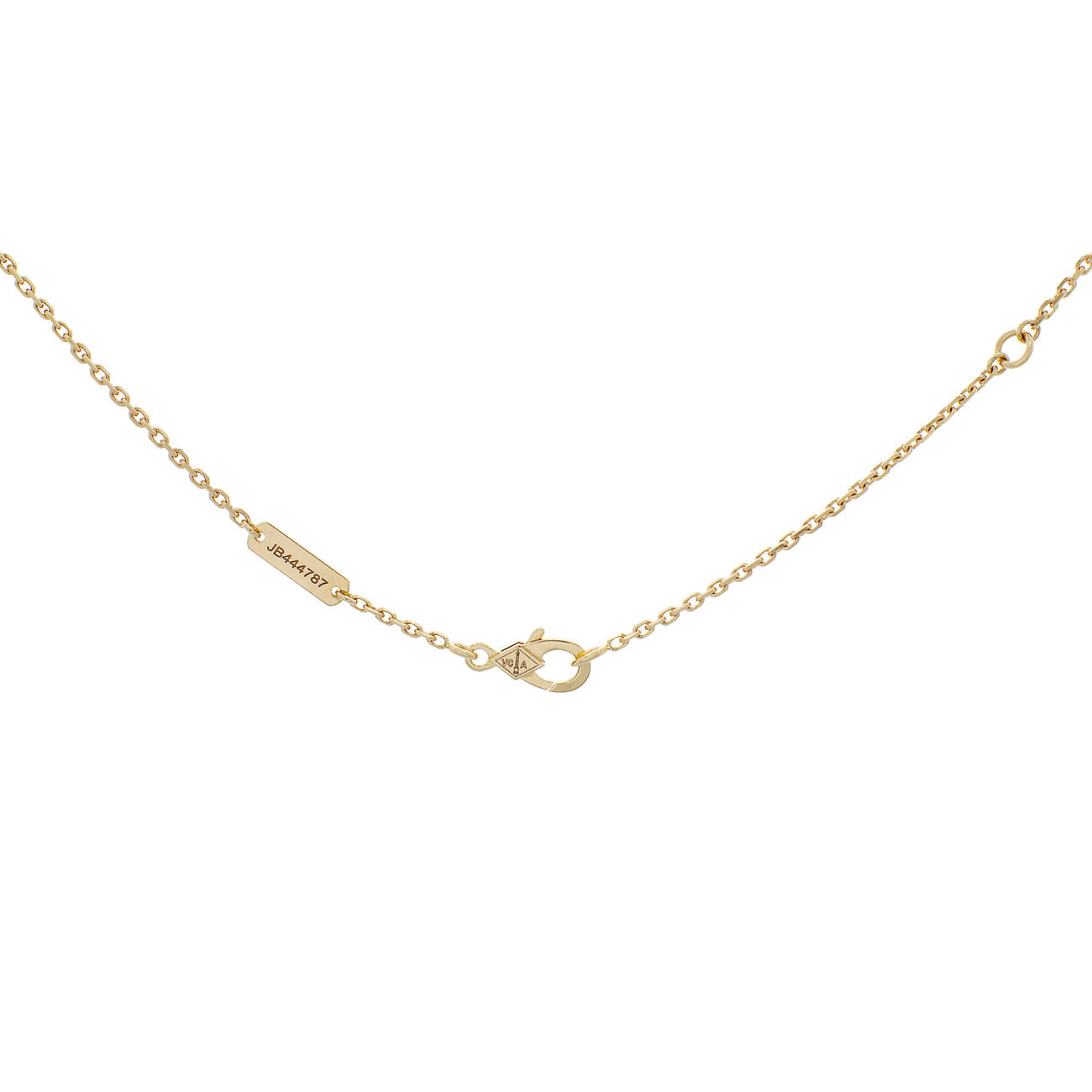 Exclusive Van Cleef & Arpels 18K Yellow Gold & Onyx Vintage Alhambra Pendant — Back View