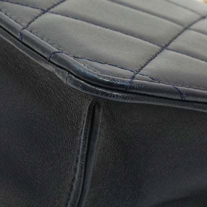 Exclusive Chanel Navy Quilted Lambskin Large Golden Class Flap — Alternate View 7