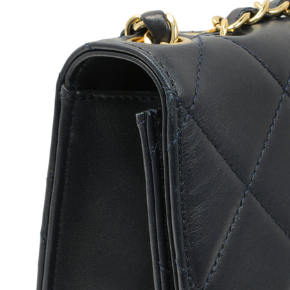 Exclusive Chanel Navy Quilted Lambskin Large Golden Class Flap — Alternate View 12
