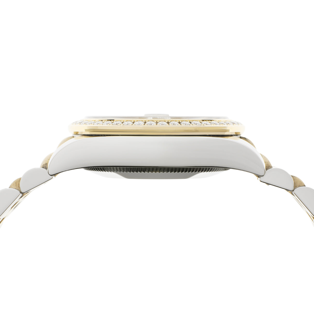 Exclusive Rolex Stainless Steel 18K Yellow Gold Diamond Datejust 31 178383 — Back View