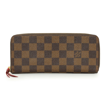 Exclusive Louis Vuitton Damier Ebene Clemence Wallet — Front View