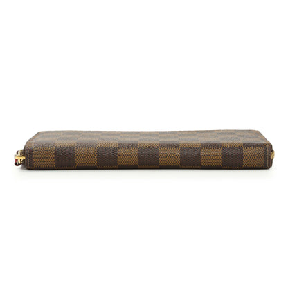 Exclusive Louis Vuitton Damier Ebene Clemence Wallet — Back View
