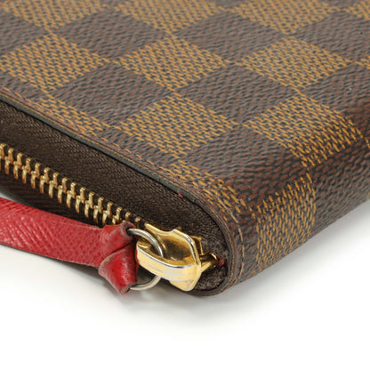 Exclusive Louis Vuitton Damier Ebene Clemence Wallet — Top View