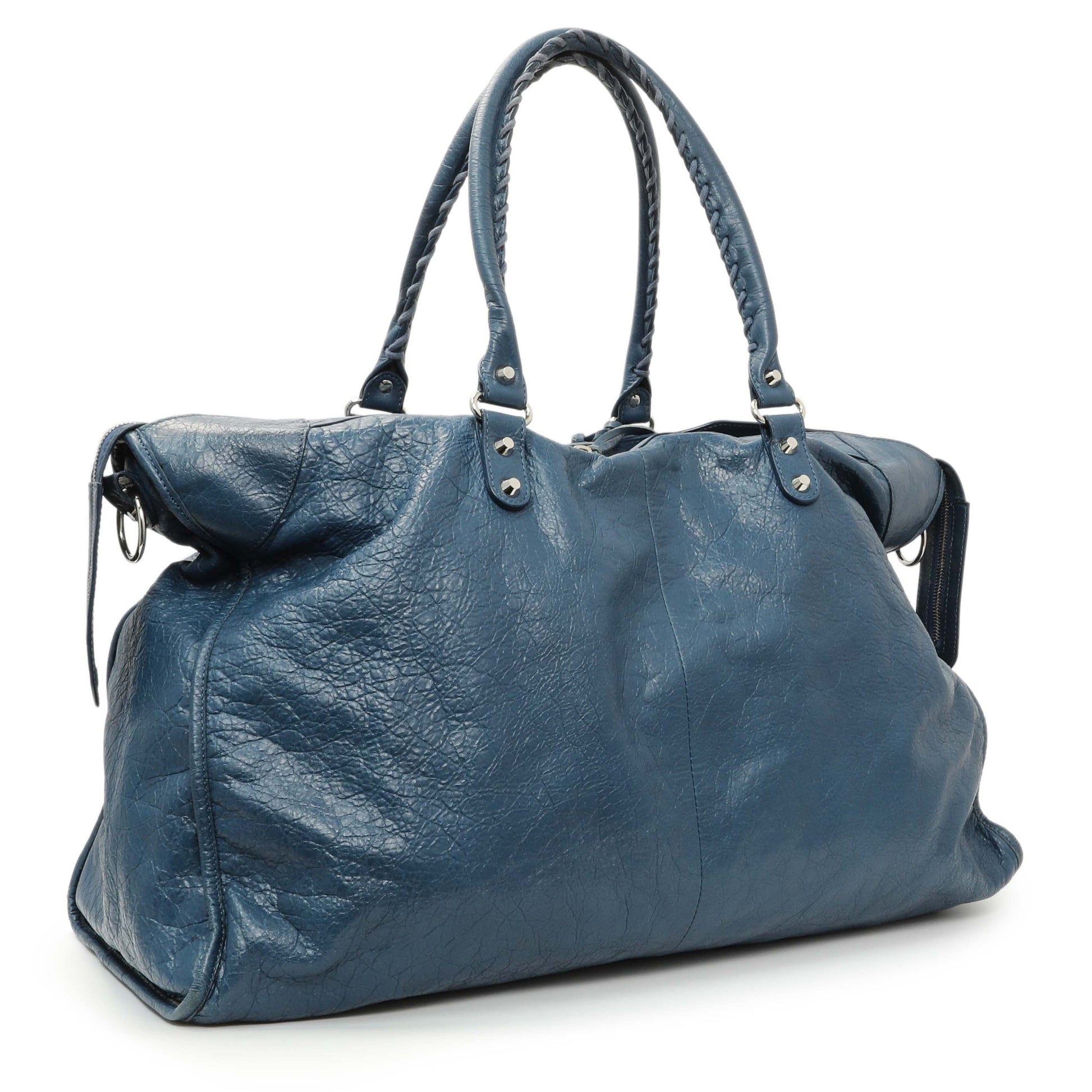 Exclusive Balenciaga Bleu Profond Lambskin Classic Hardware XL City — Side View