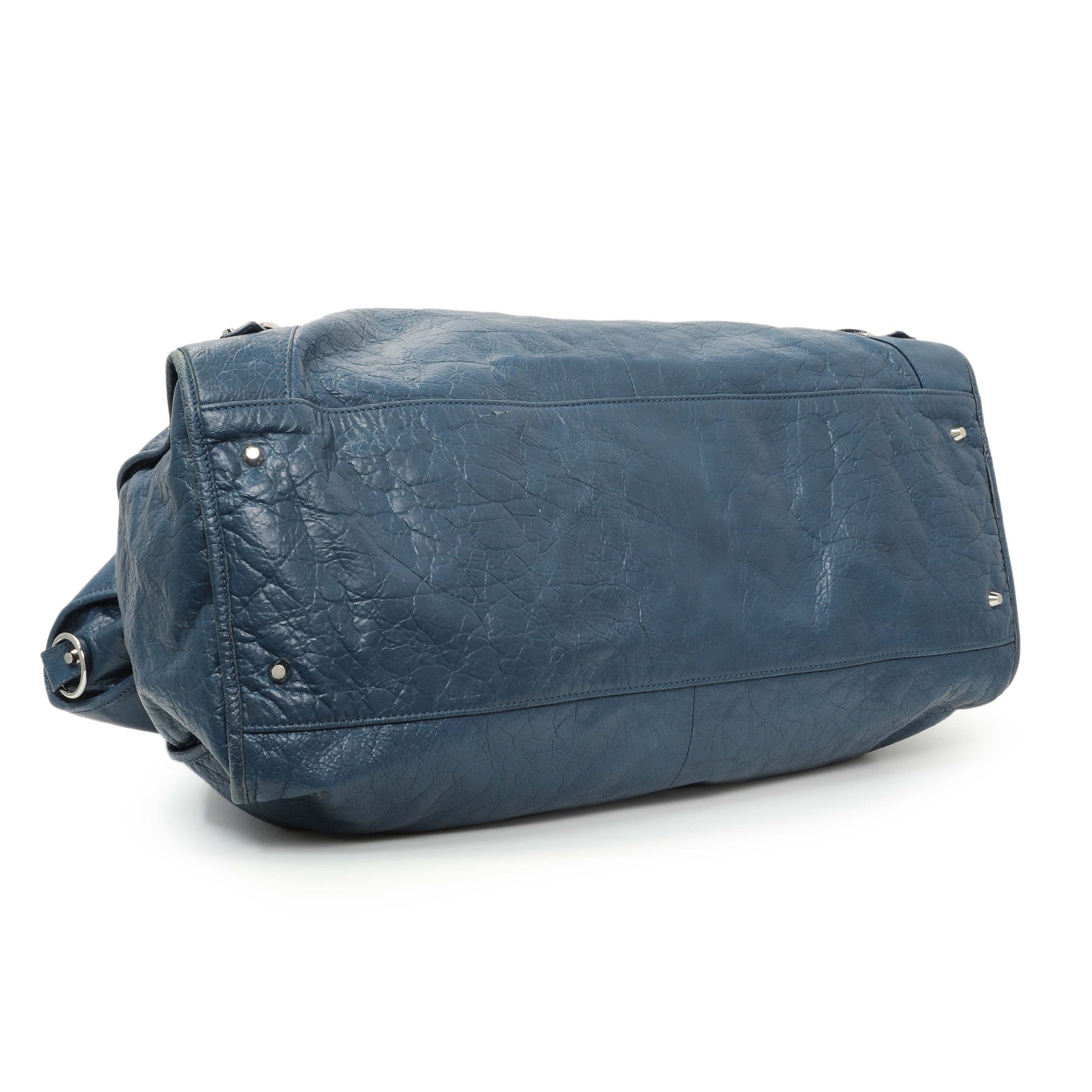 Exclusive Balenciaga Bleu Profond Lambskin Classic Hardware XL City — Back View