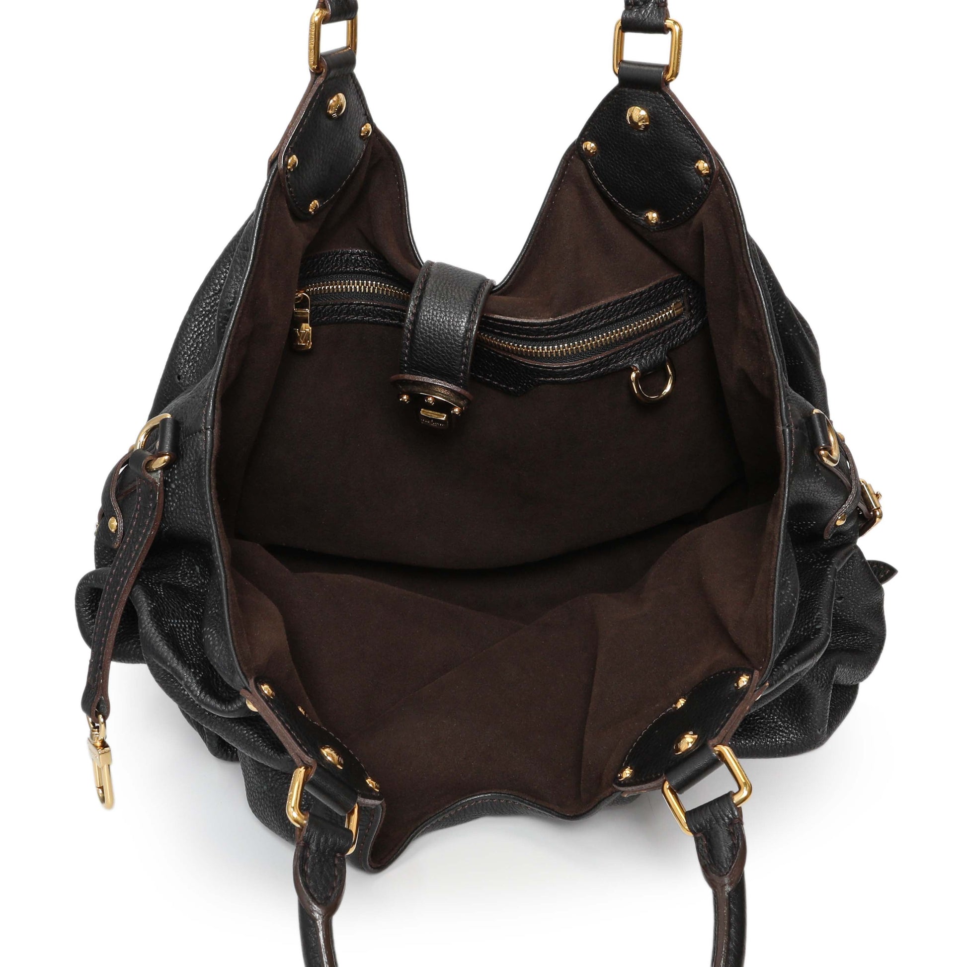 Exclusive Louis Vuitton Black Monogram Mahina L — Top View