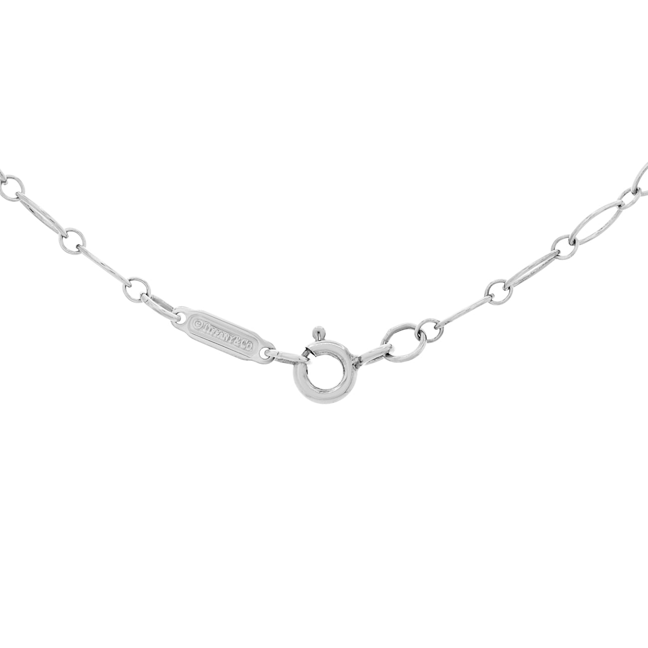 Exclusive Tiffany & Co. Sterling Silver Large Crown Key Pendant — Side View