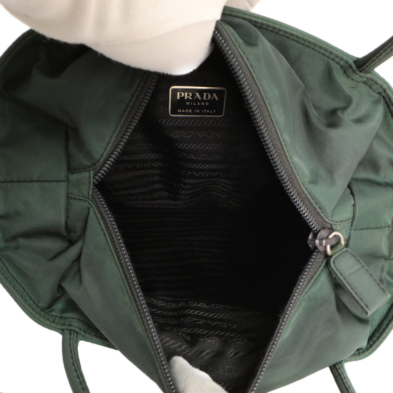 Exclusive Prada Green Tessuto Nylon City Tote — Alternate View 8