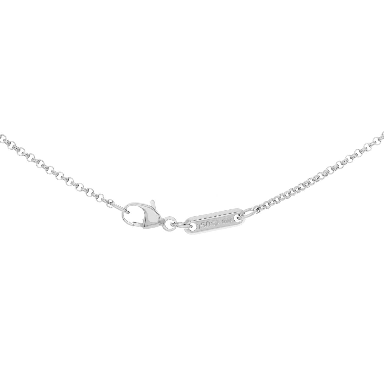 Exclusive Chopard 18K White Gold Diamond Very Chopard Pendant — Top View