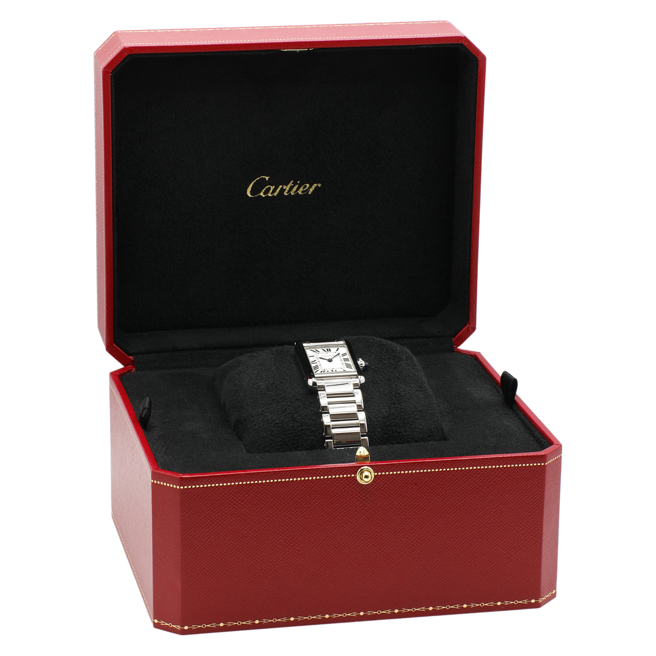 Exclusive Cartier Stainless Steel Tank Must Small Quartz WSTA0051 — Detail View