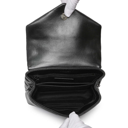Exclusive Saint Laurent Black Calfskin Monogram Toy Loulou Crossbody — Top View