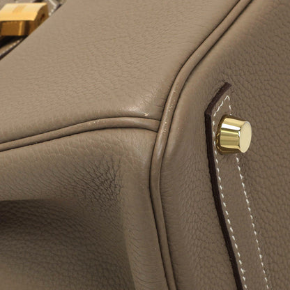 Exclusive Hermes Etoupe Togo Birkin 30 — Top View