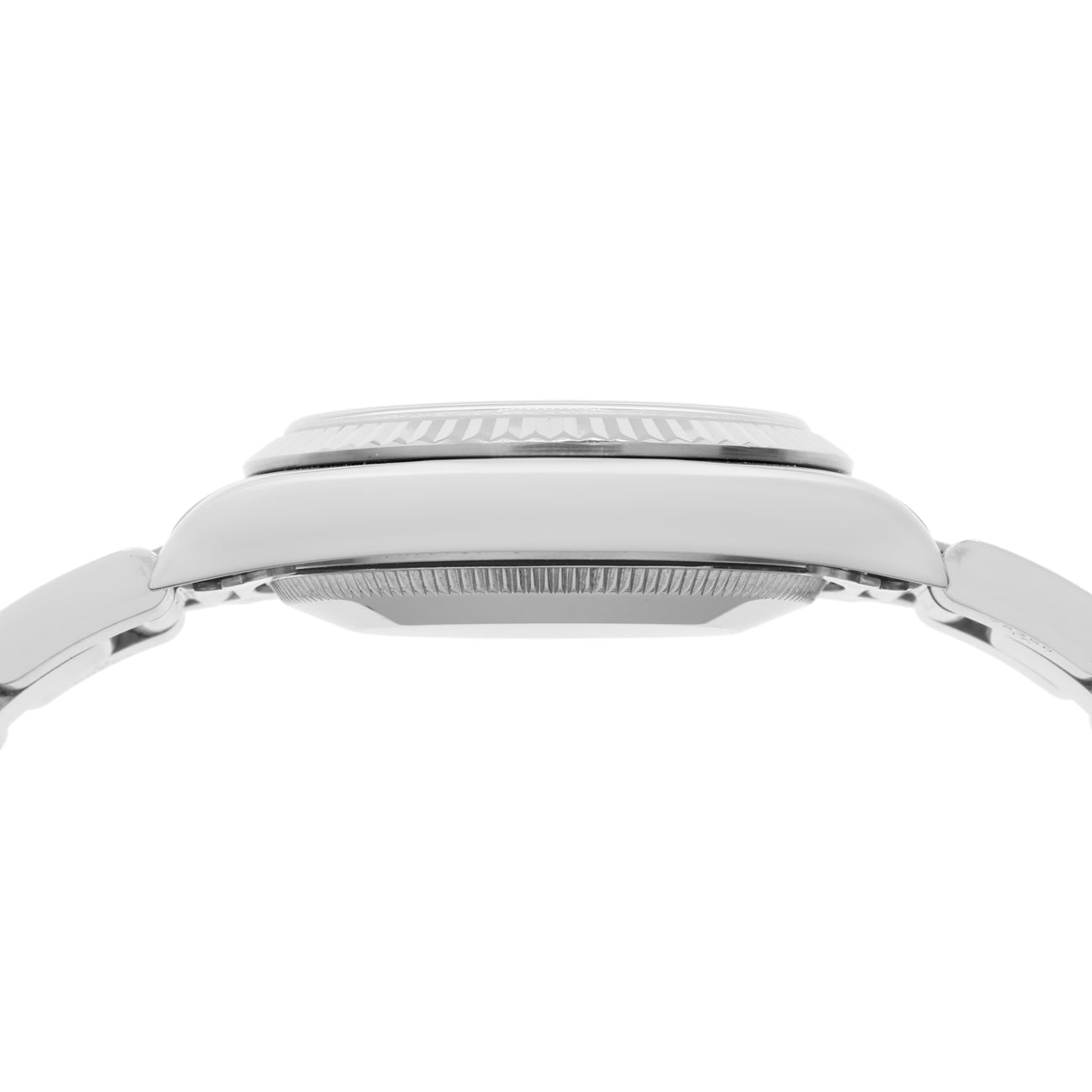 Exclusive Rolex Stainless Steel White Gold Oyster Perpetual 31 77014 — Back View