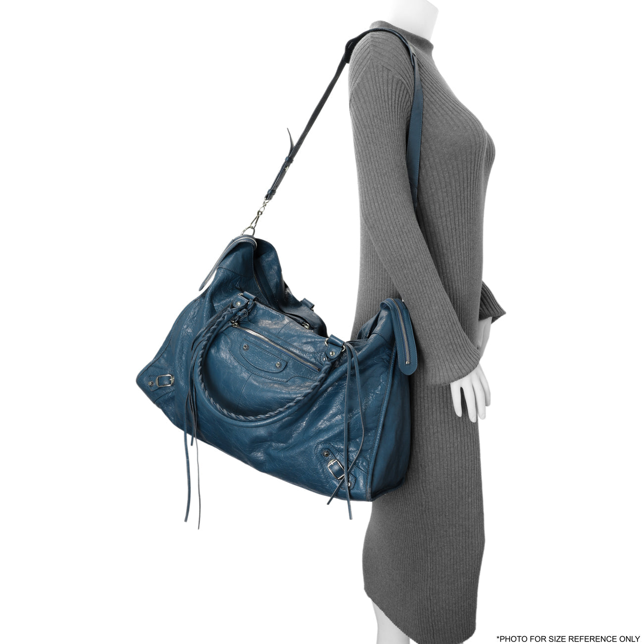 Exclusive Balenciaga Bleu Profond Lambskin Classic Hardware XL City — Alternate View 13