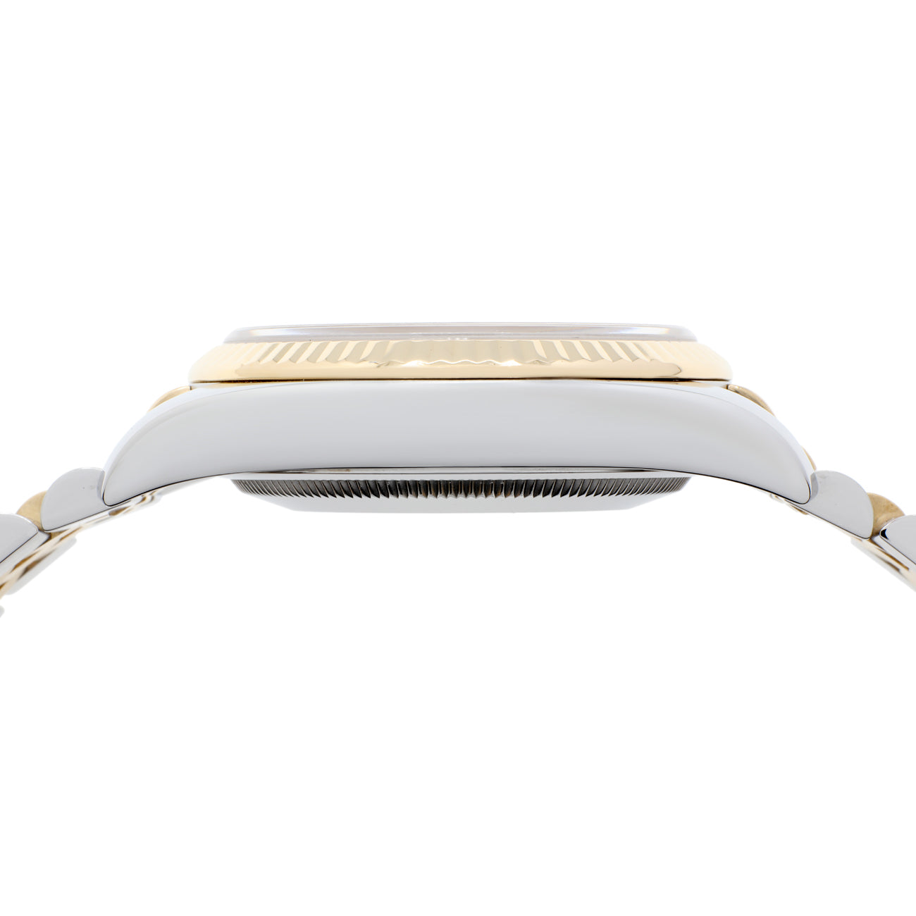 Exclusive Rolex 18K Yellow Gold Stainless Steel Diamond Datejust 36 116233 — Back View