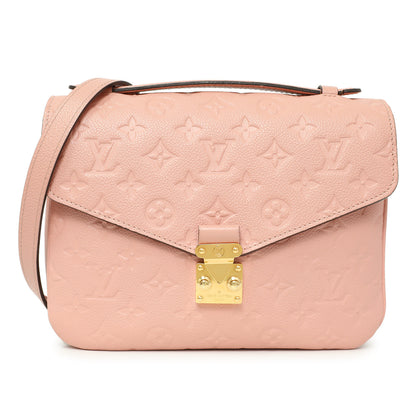 Exclusive Louis Vuitton Rose Poudre Empreinte Pochette Metis — Front View
