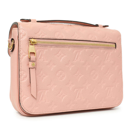 Exclusive Louis Vuitton Rose Poudre Empreinte Pochette Metis — Side View