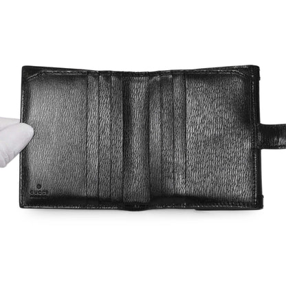 Exclusive Gucci Black Calfskin Vintage Compact Wallet — Top View