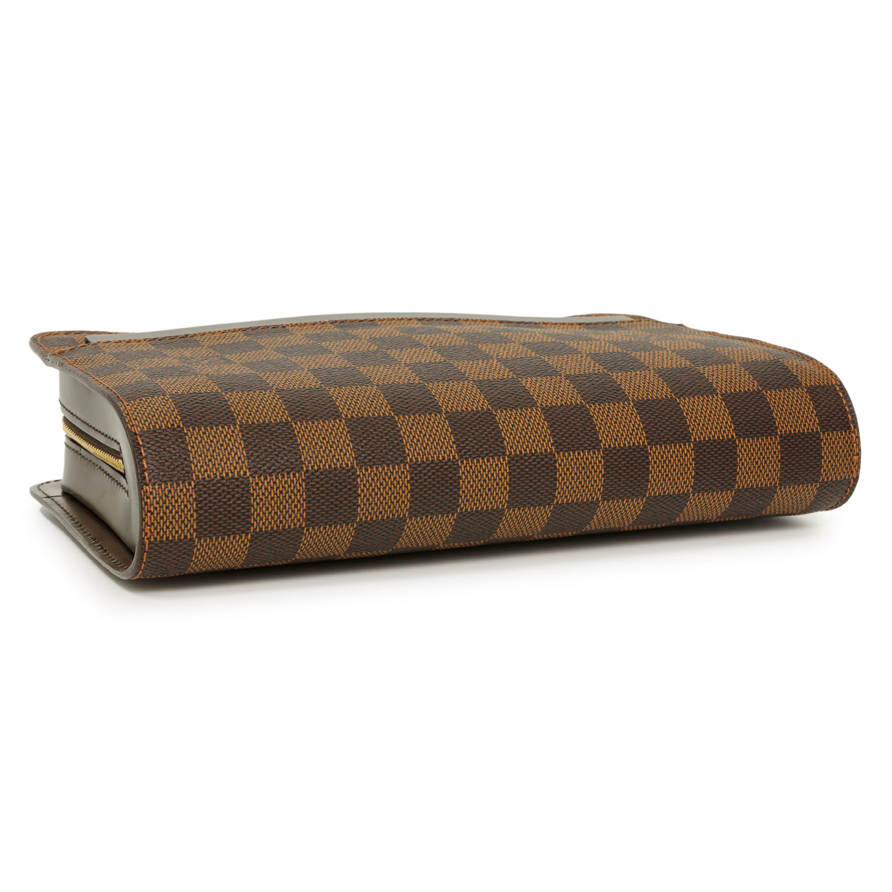 Exclusive Louis Vuitton Damier Ebene Pochette Saint Louis Clutch — Back View