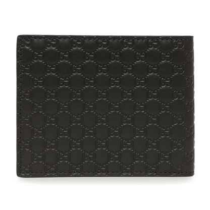 Exclusive Gucci Black Microguccissima Bi-Fold Wallet — Side View