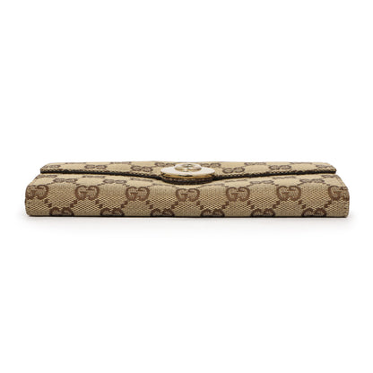 Exclusive Gucci Monogram Eclipse Continental Wallet — Back View