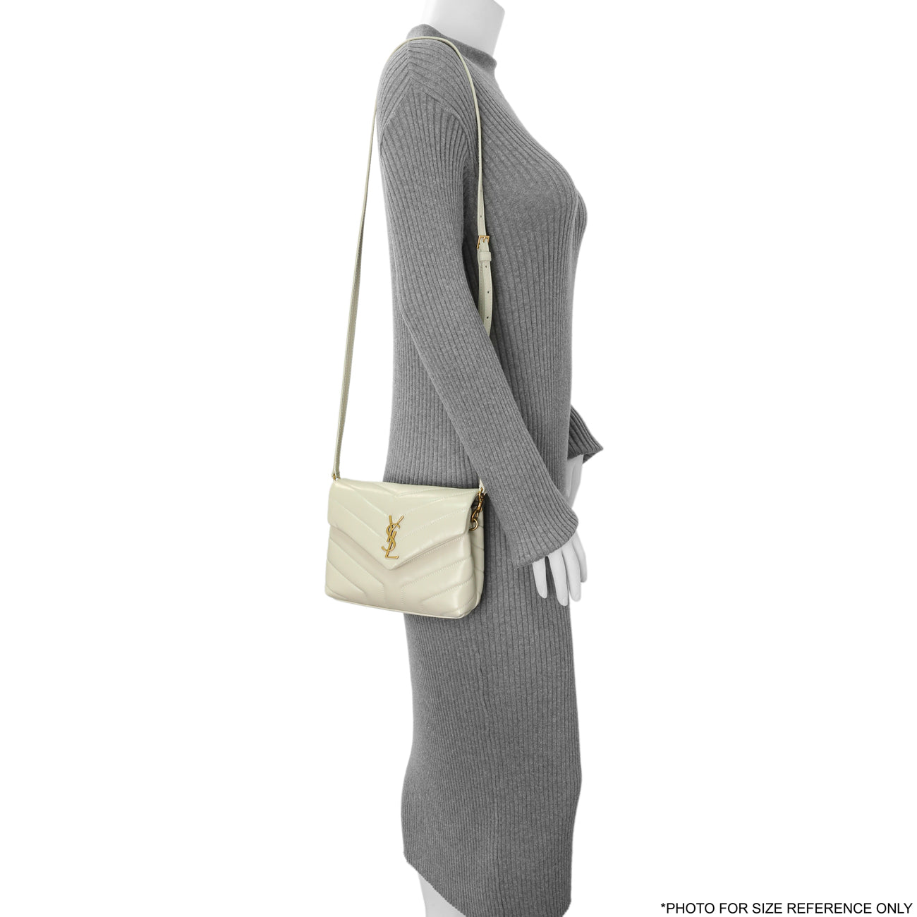 Exclusive Saint Laurent Ivory Calfskin Monogram Toy Loulou Crossbody — Alternate View 11