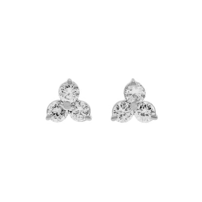 Exclusive 18K White Gold 1.34 Carat Diamond Earrings — Front View