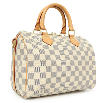 Exclusive Louis Vuitton Damier Azur Speedy Bandouliere 25 — Side View