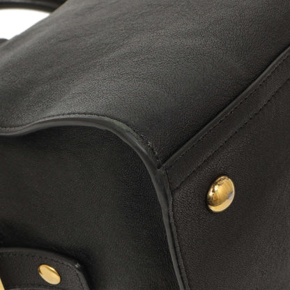 Exclusive Saint Laurent Black Sheepskin Small Cabas Chyc — Top View