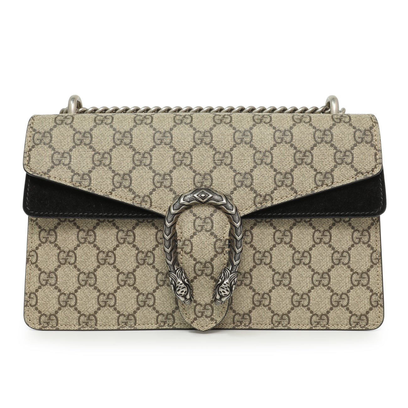 Exclusive Gucci GG Supreme Monogram Small Dionysus Shoulder Bag — Front View