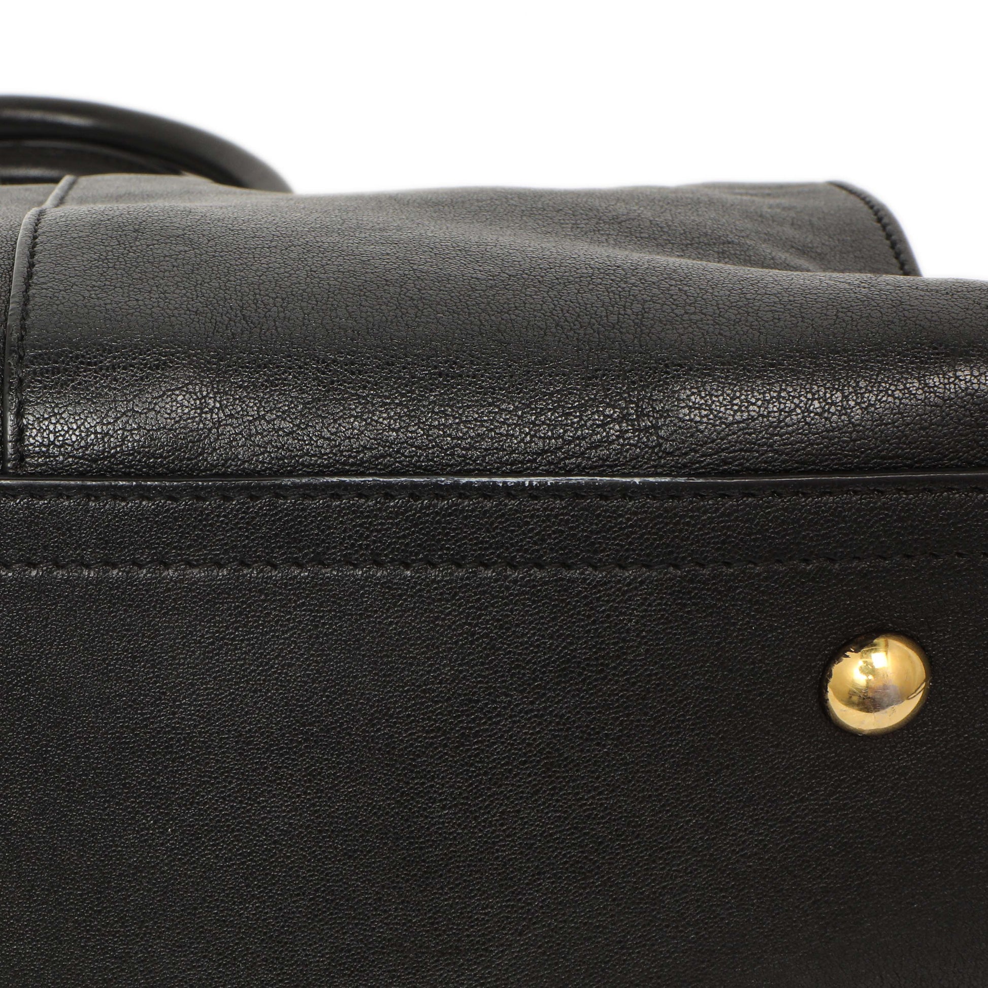 Exclusive Saint Laurent Black Sheepskin Small Cabas Chyc — Alternate View 11