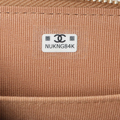 Exclusive Chanel Brown Quilted Lambskin 19 Zip Around Coin Purse — Lifestyle View