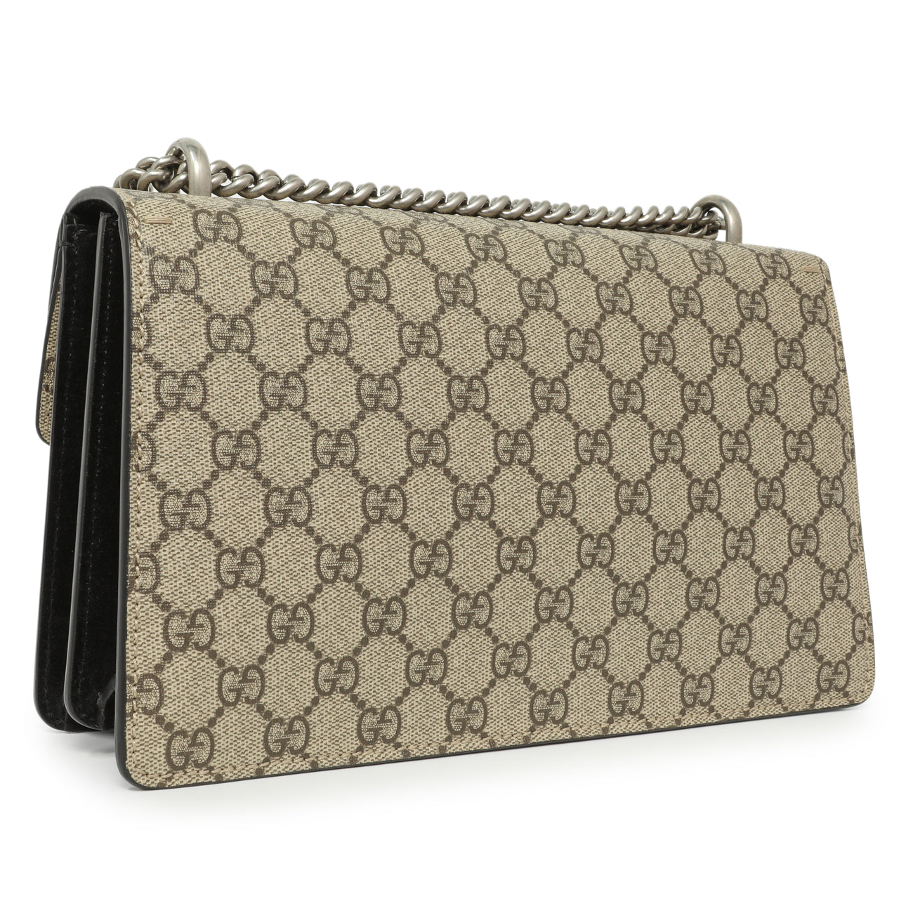 Exclusive Gucci GG Supreme Monogram Small Dionysus Shoulder Bag — Side View