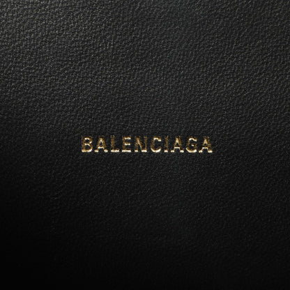 Exclusive Balenciaga Black Calfskin Mini Hourglass Top Handle Bag — Detail View