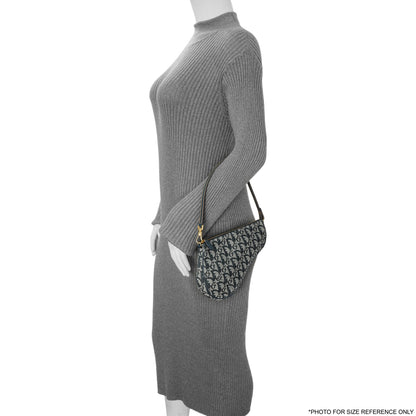 Exclusive Christian Dior Navy Monogram Mini Saddle Pochette — Alternate View 8