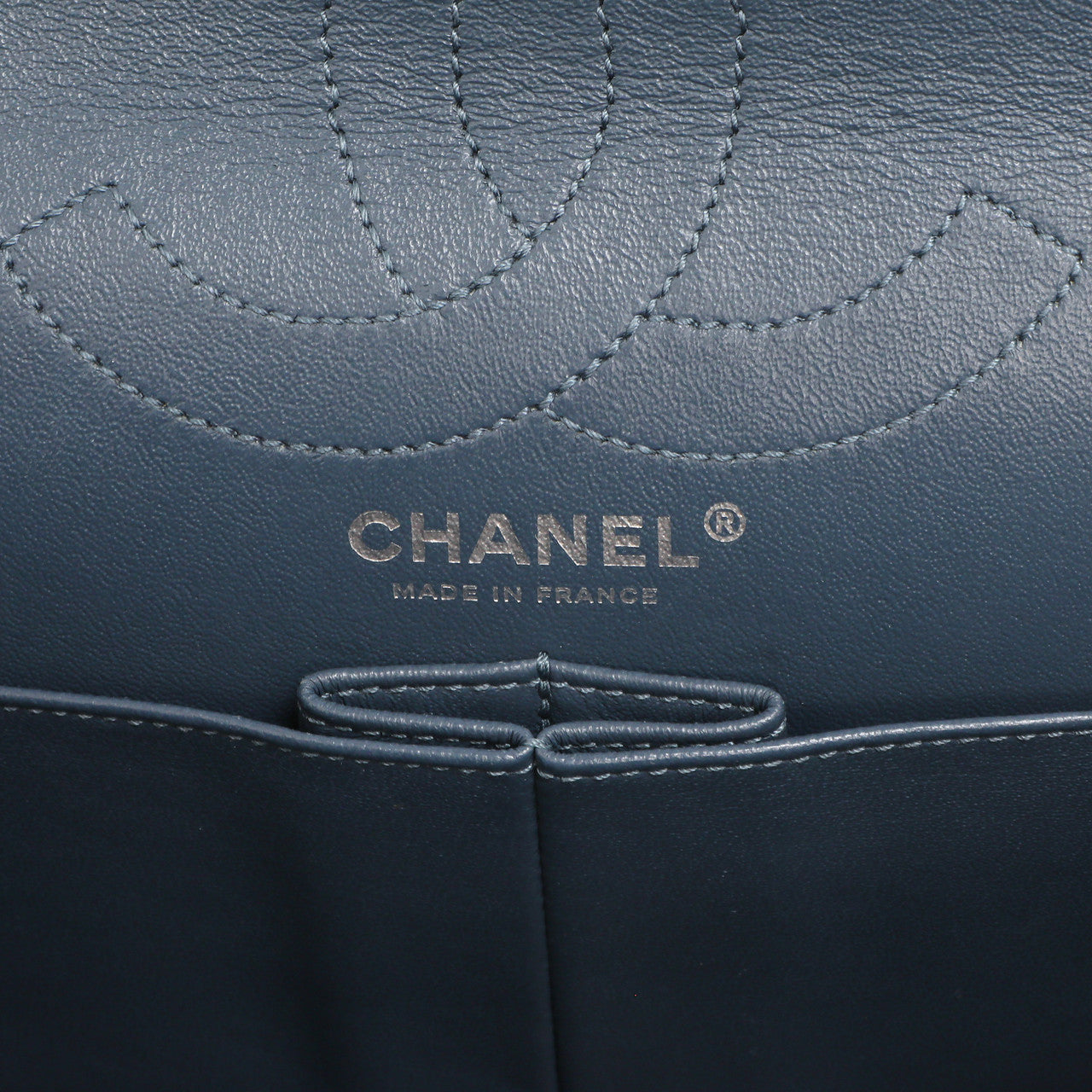 Exclusive Chanel Blue Quilted Aged Calfskin 2.55 Reissue Double Flap 226 — Alternate View 13