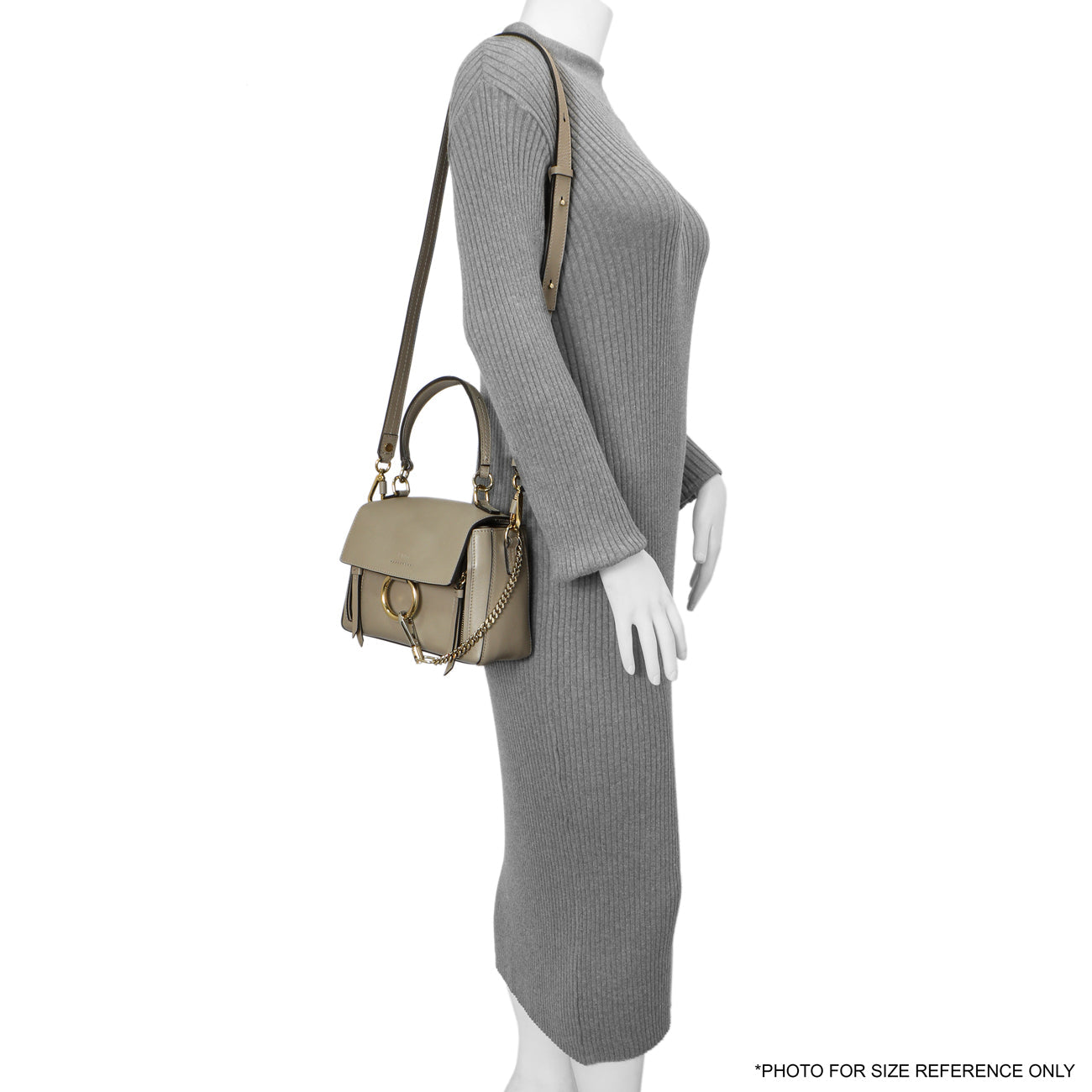 Exclusive Chloe Motty Grey Calfskin Mini Faye Day Shoulder Bag — Alternate View 7