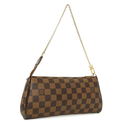 Exclusive Louis Vuitton Damier Ebene Eva Clutch — Side View