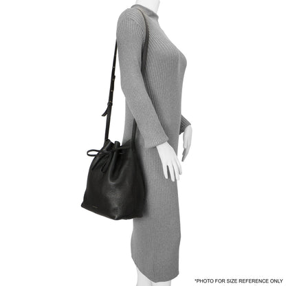 Exclusive Mansur Gavriel Black Tumbled Calfskin Bucket Bag — Alternate View 12