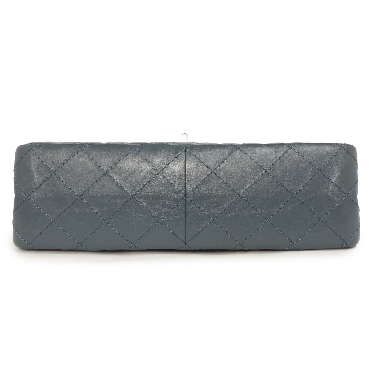 Exclusive Chanel Blue Quilted Aged Calfskin 2.55 Reissue Double Flap 226 — Detail View