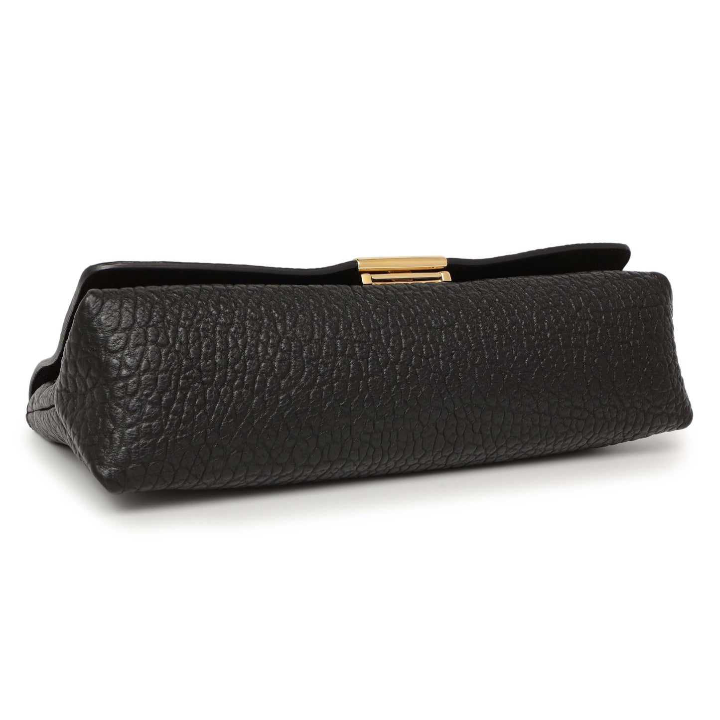 Exclusive Burberry Black Grained Calfskin Mildenhall Crossbody — Back View