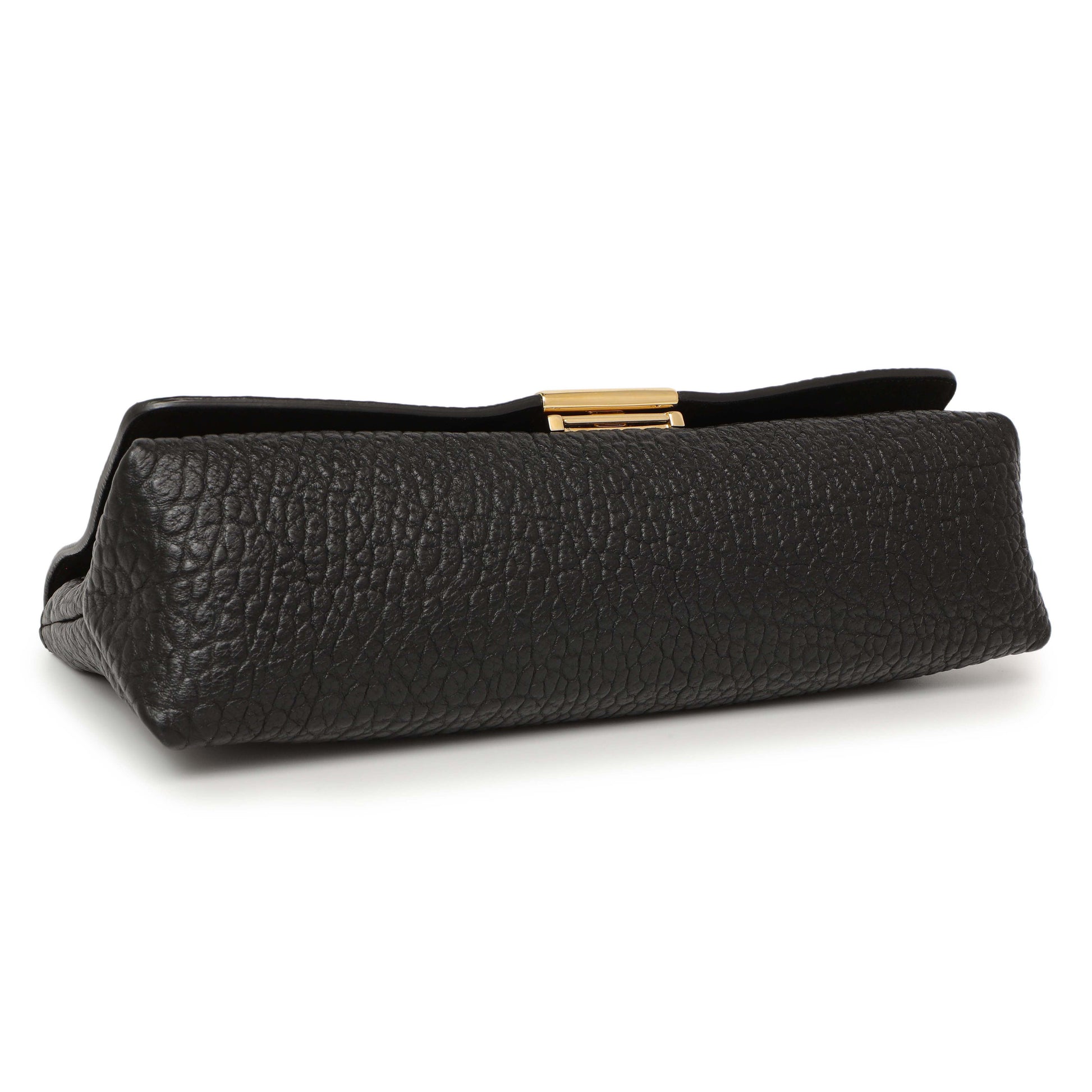 Exclusive Burberry Black Grained Calfskin Mildenhall Crossbody — Back View