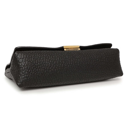 Exclusive Burberry Black Grained Calfskin Mildenhall Crossbody — Back View