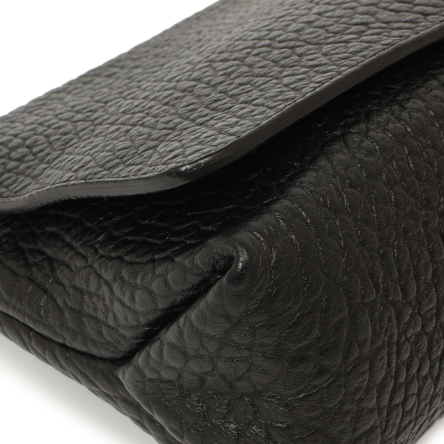 Exclusive Burberry Black Grained Calfskin Mildenhall Crossbody — Top View