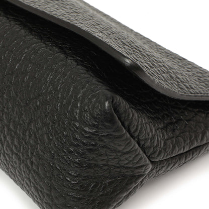 Exclusive Burberry Black Grained Calfskin Mildenhall Crossbody — Detail View